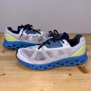 On Cloudstratus Men's‎ Size 10 Running Shoes Helion Cushion White Blue Yellow